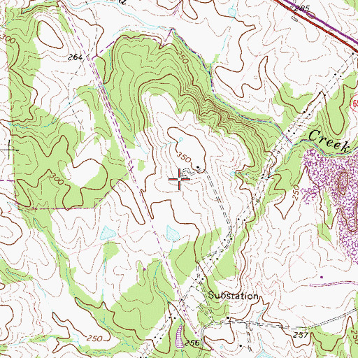 Topographic Map of Lee Center Business Park, VA