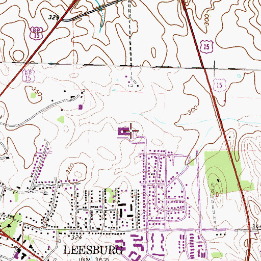 Topographic Map of Leesburg Elementary School, VA