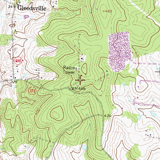 Topographic Map of Little Washington, VA