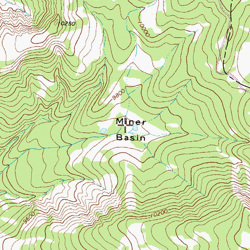 Topographic Map of Miner Basin, CO