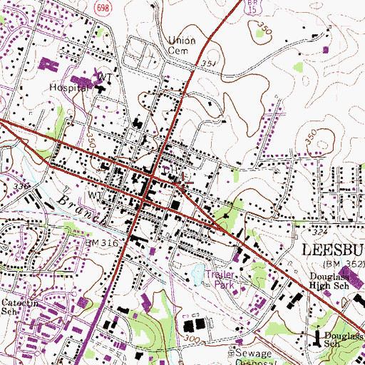 Topographic Map of Loudoun County Jail, VA