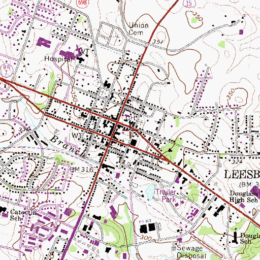 Topographic Map of Loudoun Museum, VA