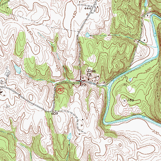 Topographic Map of Marble Quarry, VA