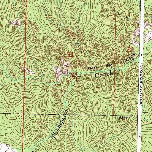 Topographic Map of North Thompson Creek, CO