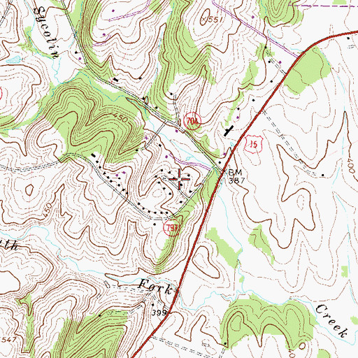 Topographic Map of Prison Labor Camp Number 2 (historical), VA