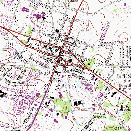 Topographic Map of Providence Baptist Church, VA