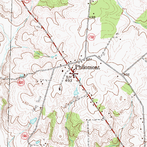 Topographic Map of Roszel Chapel United Methodist Church, VA