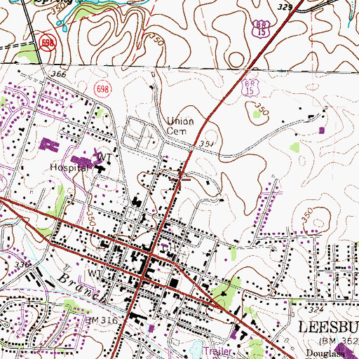 Topographic Map of Saint John The Apostle Roman Catholic Church, VA