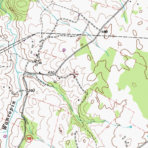 Topographic Map of Sunny Bank (historical), VA