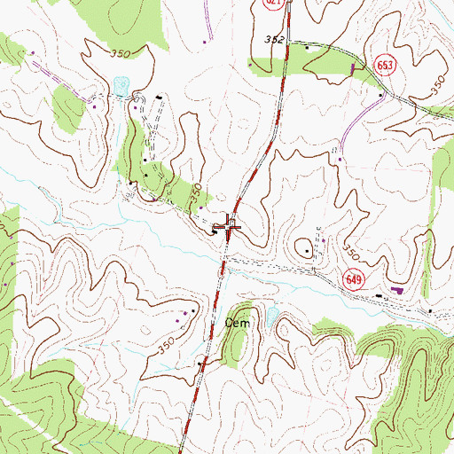 Topographic Map of Sycoline Church (historical), VA
