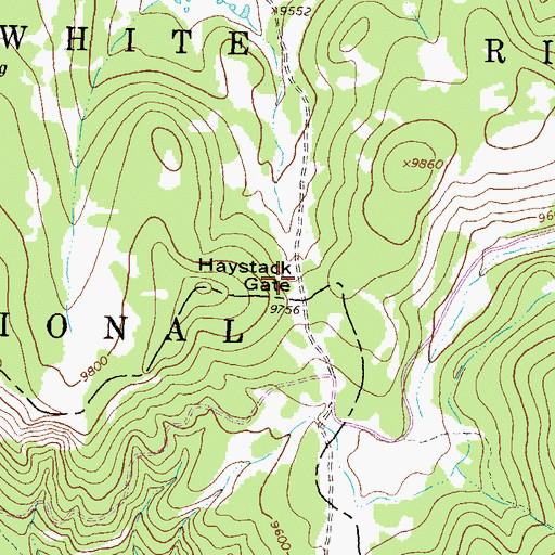 Topographic Map of Haystack Gate, CO