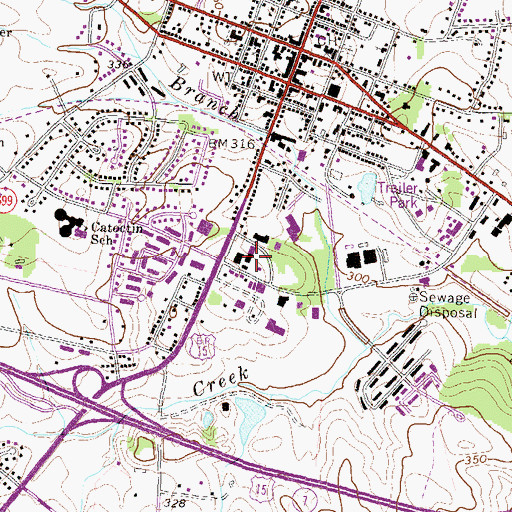 Topographic Map of Virginia Village Shopping Center, VA