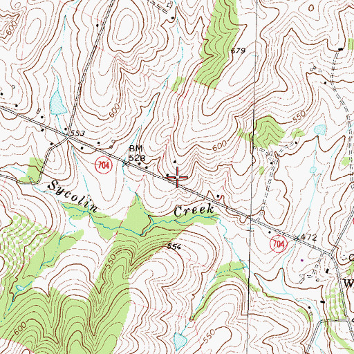 Topographic Map of Woodburn School (historical), VA