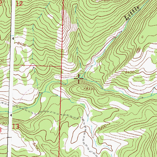 Topographic Map of Little Rock Creek, CO