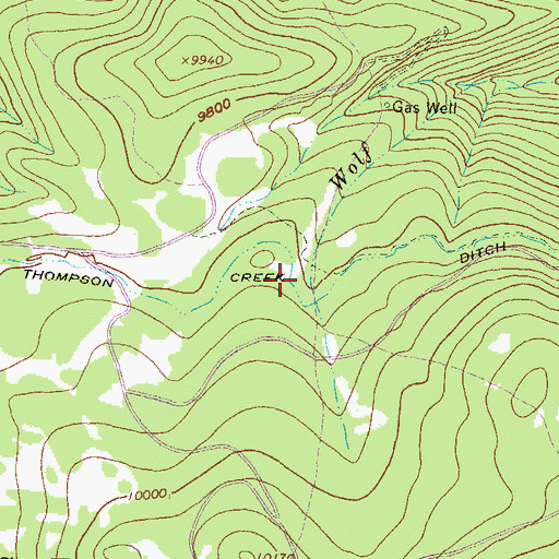 Topographic Map of Thompson Creek Ditch, CO