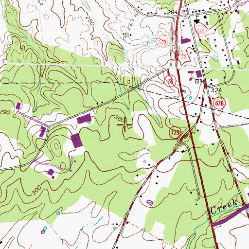 Topographic Map of Bays Dulles Industrial Park, VA