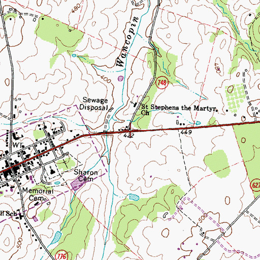 Topographic Map of Browns Corner, VA