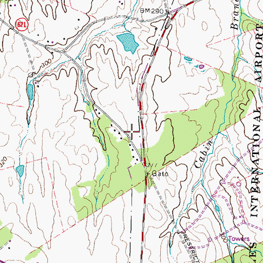 Topographic Map of Hutchinson, VA