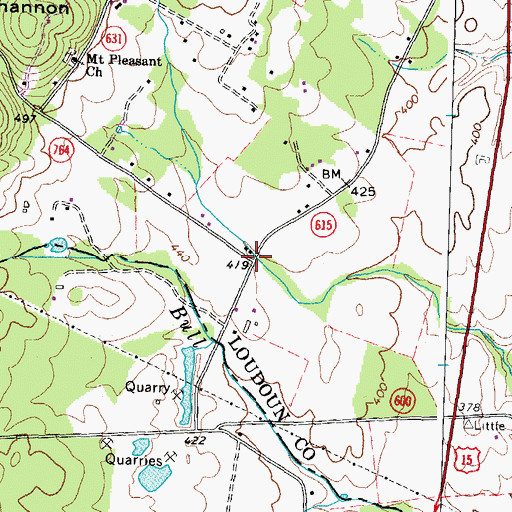 Topographic Map of Levy, VA