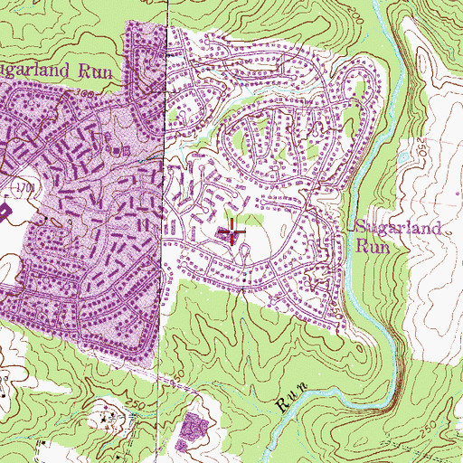 Topographic Map of Meadowland Elementary School, VA