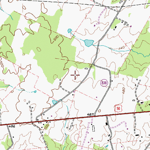 Topographic Map of Mercer Park, VA