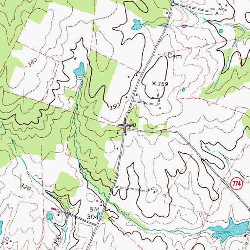 Topographic Map of Royville, VA