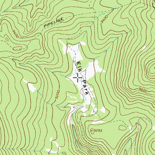 Topographic Map of Elk Park, CO