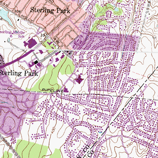 Topographic Map of Sully Elementary School, VA