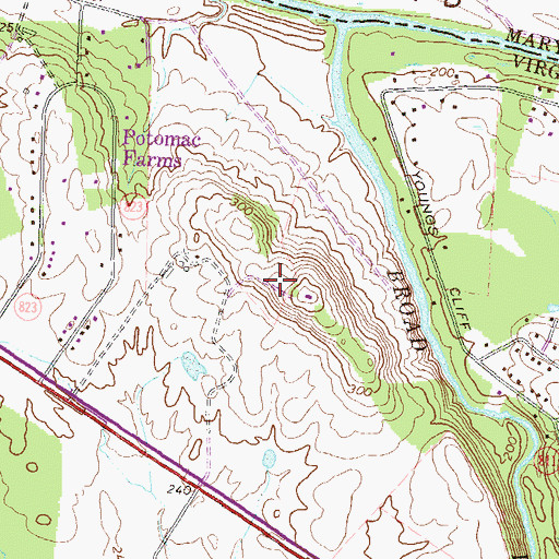 Topographic Map of University Center Industrial Park, VA