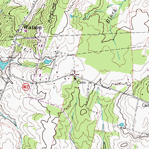 Topographic Map of Watson School (historical), VA