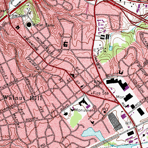 Topographic Map of Church of Our Redeemer Lutheran Church, VA