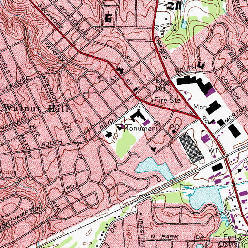 Topographic Map of Congregation Brith Achim, VA