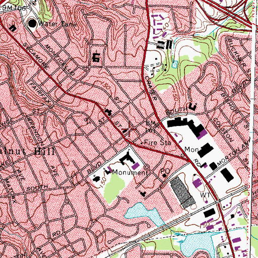 Topographic Map of Rodof Sholom Library, VA