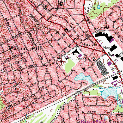 Topographic Map of Unity Baptist Church, VA