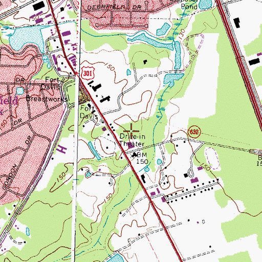 Topographic Map of Walnut Hill Post Office, VA