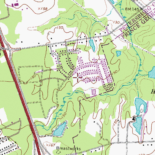 Topographic Map of Berkeley Manor Park, VA