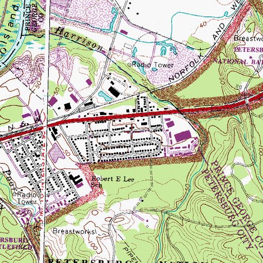 Topographic Map of Church of God of Prophecy, VA