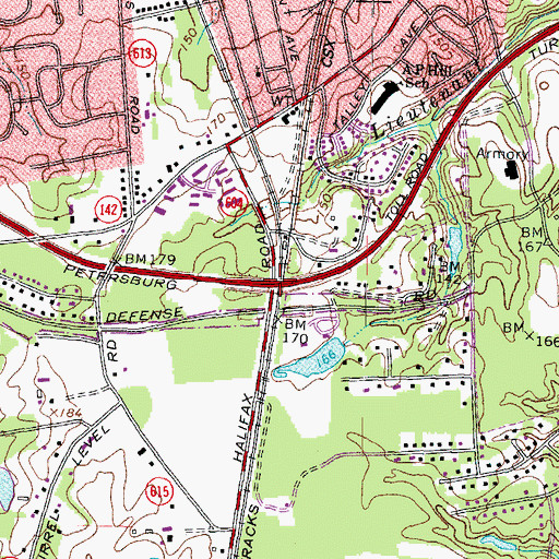 Topographic Map of Field Crossing, VA