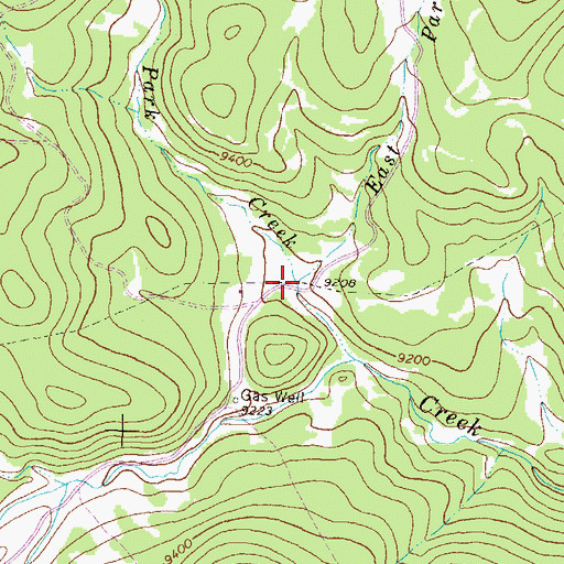 Topographic Map of East Park Creek, CO