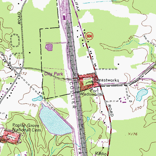 Topographic Map of Haskin Crossing, VA