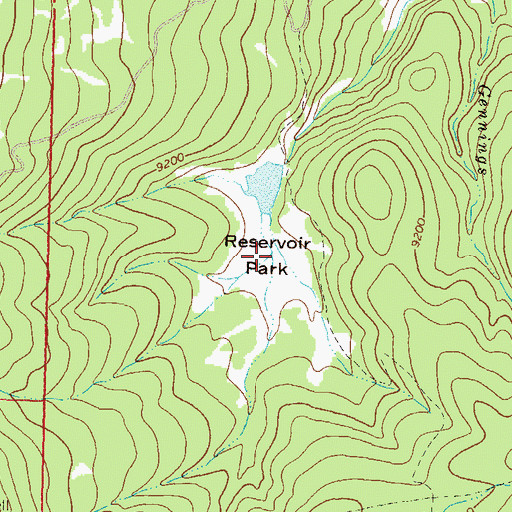 Topographic Map of Reservoir Park, CO