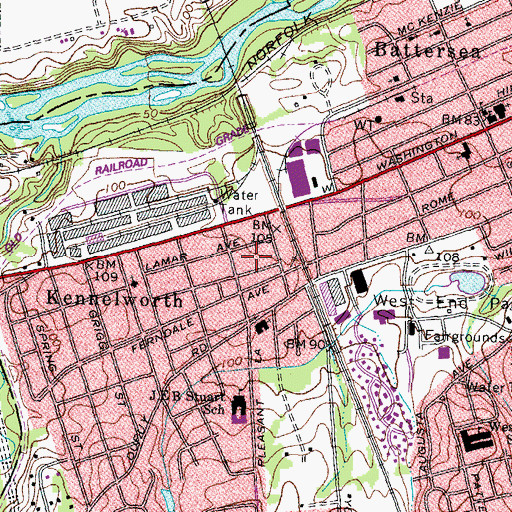 Topographic Map of Pembroke, VA