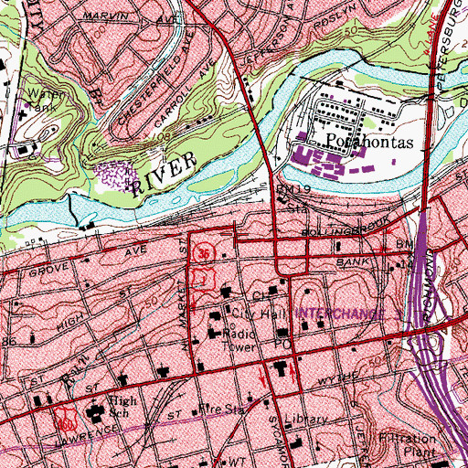 Topographic Map of Siege Museum, VA