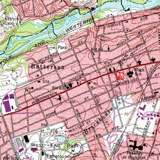 Topographic Map of Shiloh Seventh Day Adventist Church, VA