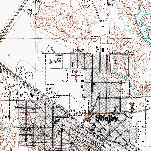 Topographic Map of Aronow Park, MT