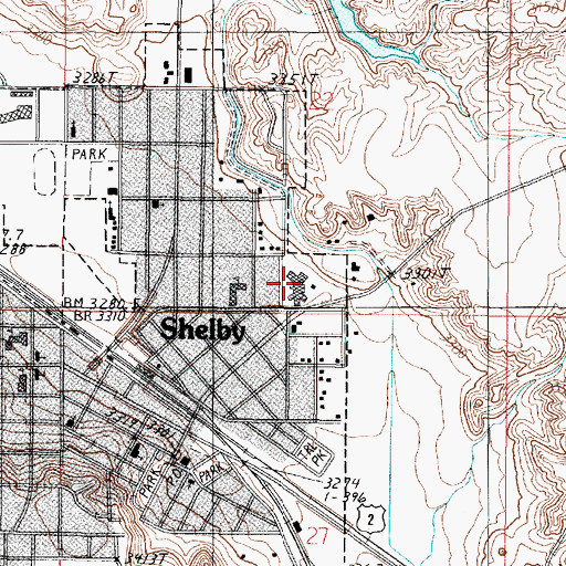 Topographic Map of Toole County Nursing Home, MT