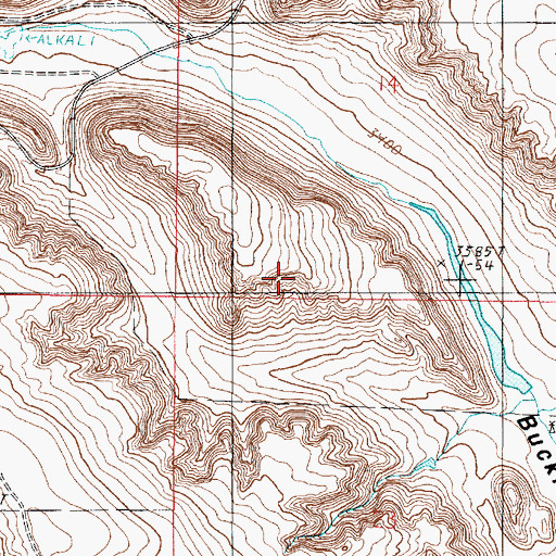 Topographic Map of Jerusalem Rocks, MT