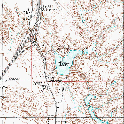 Topographic Map of Lake Shel-oole, MT