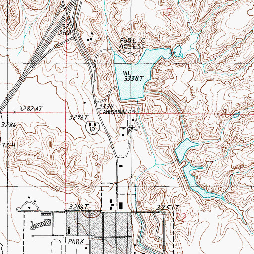 Topographic Map of Lake Shel-oole Campground, MT