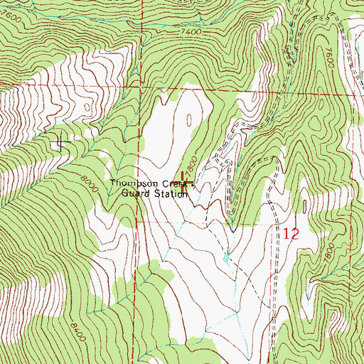 Topographic Map of Thompson Creek Guard Station, CO